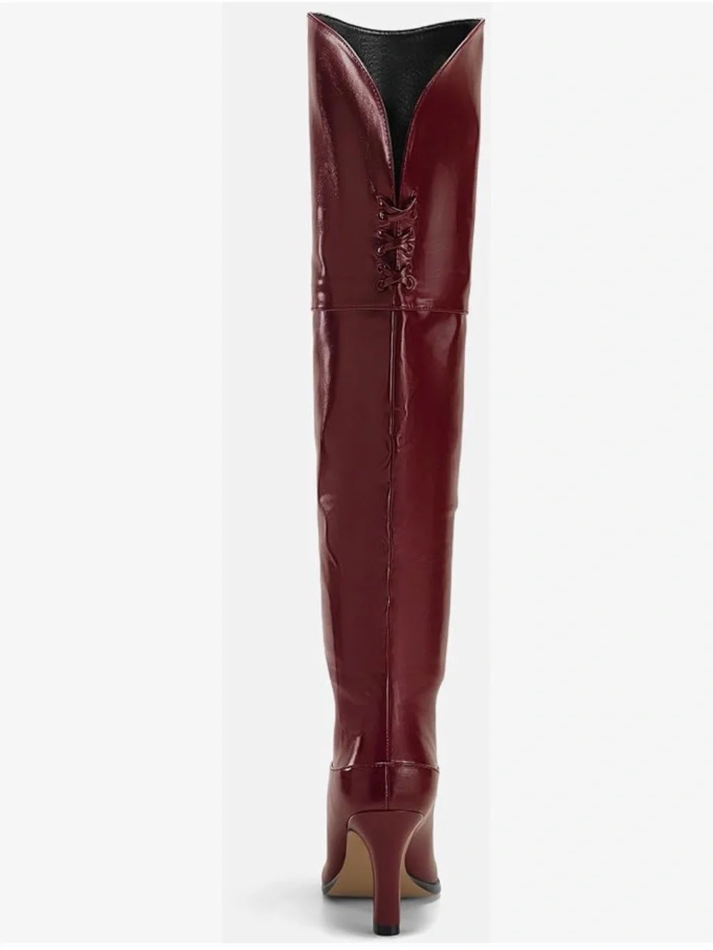 Women's Tall Brown Leather Look Heeled Boots